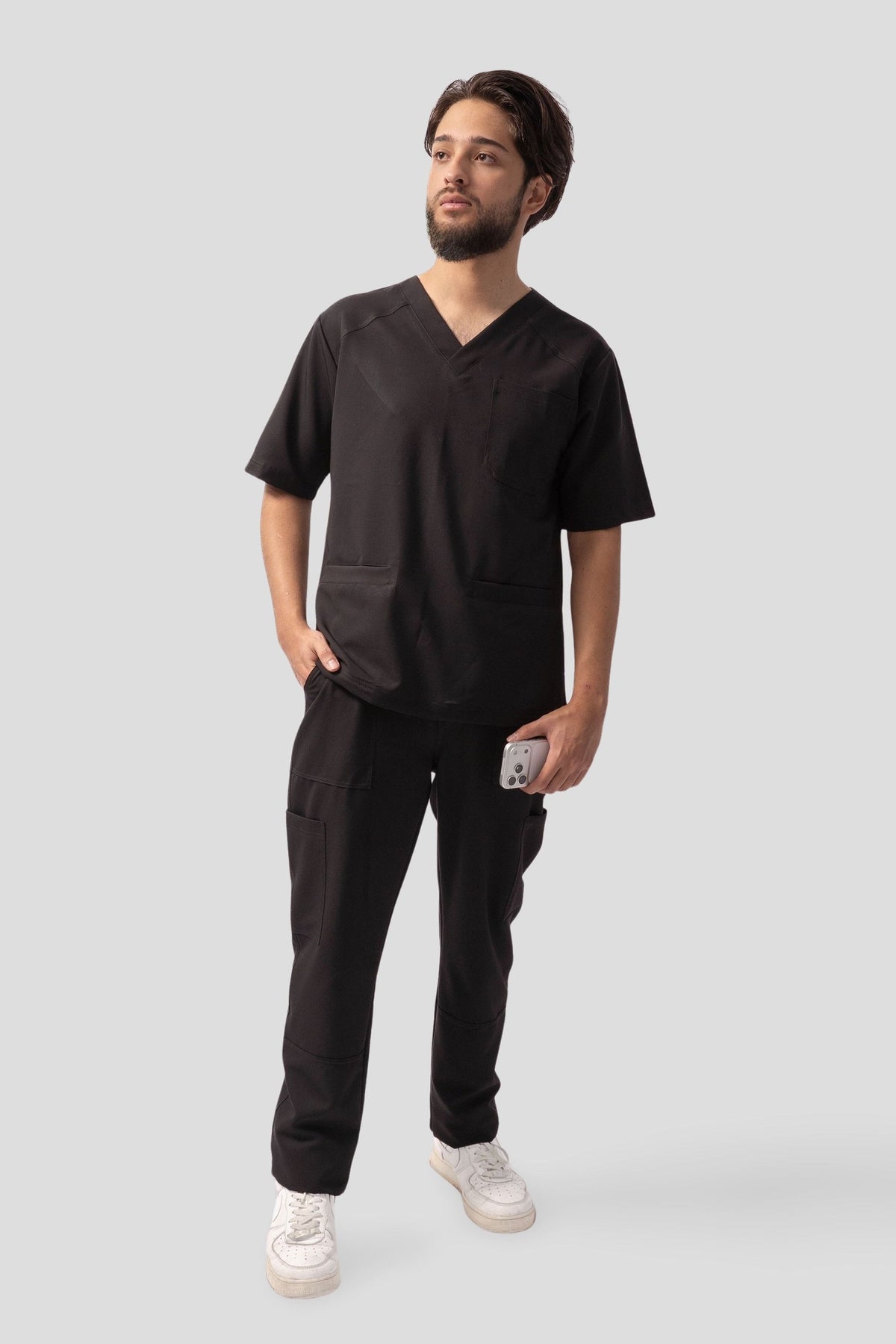 Uniforme médico quirúrgico Aspen en color negro obsidiana para hombre